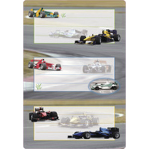 HERMA Etiquettes pour livres 'voitures de course', 70x 35 mm
