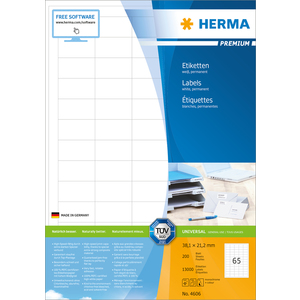 HERMA Etiquette universelle PREMIUM, 105 x 48 mm, blanc