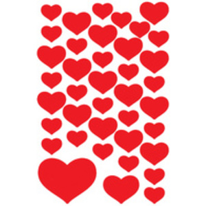 HERMA Sticker DECOR 'Coeurs multicolores'