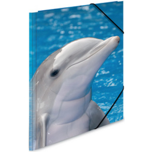 HERMA chemise élastique 'dauphin', transparent, en PP, A3,