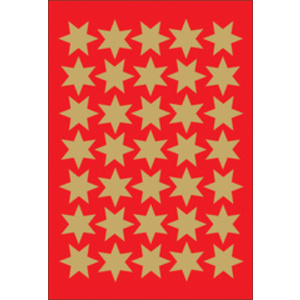 HERMA Autocollants de Noël DECOR 'étoiles', 22 mm, or
