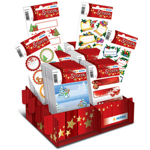 HERMA Autocollants de Noel cadeaux'', présentoir de comptoir