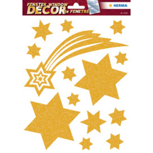 HERMA Image de Noël pour fenêtre 'étoiles', argent