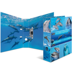 HERMA Classeur à levier à motifs 'Animals', A4, dauphins