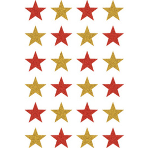 HERMA Autocollants de Noel MAGIC 'étoiles rouge', pailletté