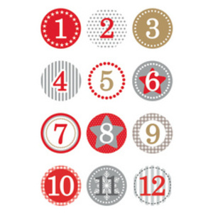 HERMA Autocollants de Noël DECOR 'Calendrier de l'Avent'