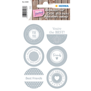 HERMA Sticker cadeau HOME 'Best Wishes'