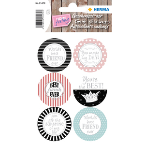 HERMA Sticker cadeau HOME 'Best Wishes'