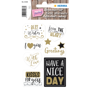 HERMA Sticker cadeau HOME 'Best Wishes'