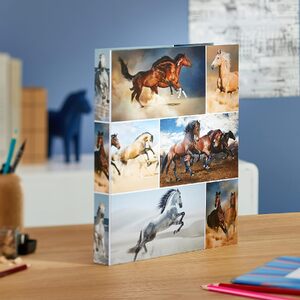 HERMA Classeur à anneaux 'Animals'chevaux,A4,mécanisme 2 anneaux,