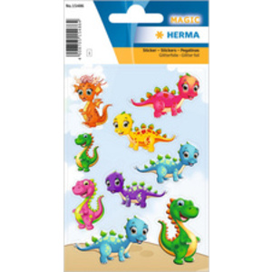HERMA Sticker MAGIC 'Petits dinos', en film pailleté
