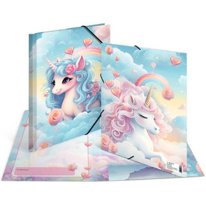 HERMA Chemise à élastique 'Happy Unicorns', carton, A4