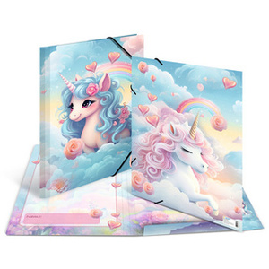 HERMA Chemise à élastique 'Happy Unicorns', carton, A3