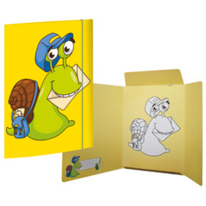 RNK Verlag Chemise à élastique 'Escargot', en carton, jaune