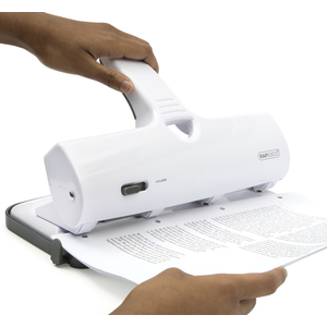 RAPESCO Perforateur quatre trous ALU 40, 40 feuilles, blanc