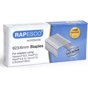 RAPESCO Agrafes 923/6, 1.000 pièces, galvanisé