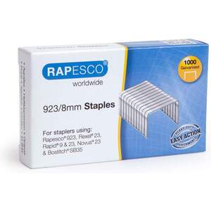 RAPESCO Agrafes 923/8, 1.000 pièces, galvanisé