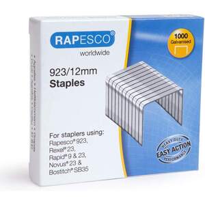 RAPESCO Agrafes 923/12, 1.000 pièces, galvanisé