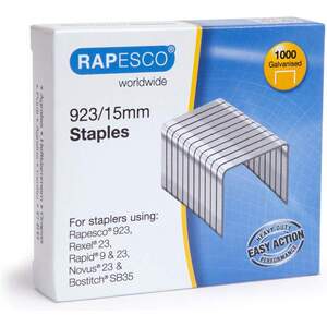 RAPESCO Agrafes 923/15, 1.000 pièces, galvanisé