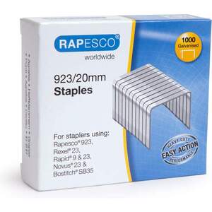 RAPESCO Agrafes 923/20, 1.000 pièces, galvanisé