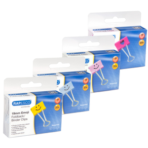 RAPESCO Pince double clip, (L)32 mm, jaune, émotic'ne