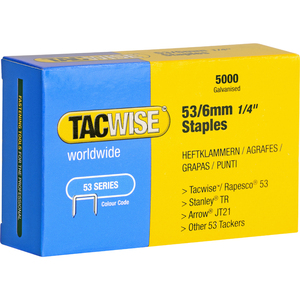TACWISE Agrafes 53/6 mm, 5.000 pièces, galvanisé