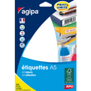 agipa Etiquettes multi-usage, 70 x 37 mm, blanc