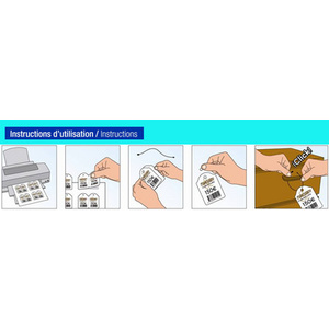 APLI Etiquette imprimable à fil, blanc, 36 x 53 mm