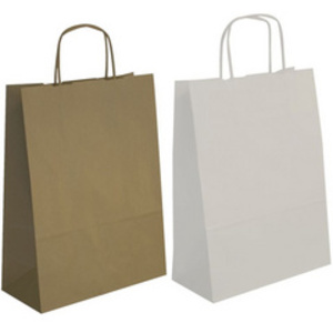 APLI Sac en papier, kraft, moyen, blanc  - 40011