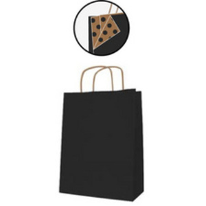 APLI Sac en papier, en kraft, moyen, noir