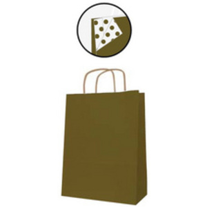 APLI Sac en papier, kraft, moyen, or