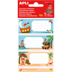 APLI kids Etiquettes pour livre 'fonds marins', 36 x 81 mm