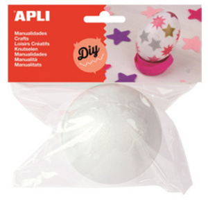 agipa APLI Boule en polystyrène, diamètre: 80 mm, blanc