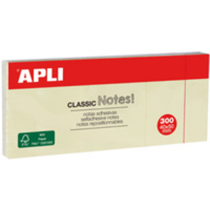 APLI Notes adhésives 'CLASSIC Notes!', 125 x 75 mm, jaune  - 900754