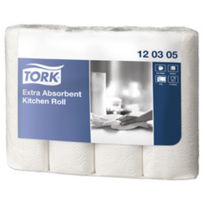 TORK Rouleau de papier essuie-tout, très absorbant, blanc  - 610003