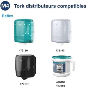 TORK Reflex Rouleau nettoyant multi-usage, 300 m, blanc