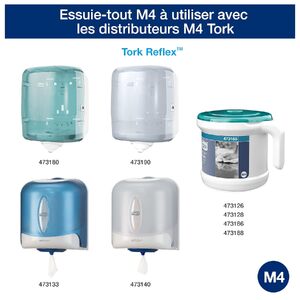 TORK Reflex Rouleau nettoyant multi-usage, 150,8 m, blanc  - STK35