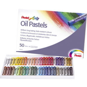 PentelArts Pastels à huile PHN4, étui en plastique de 50