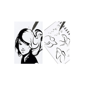 PentelArts Stylo pinceau Brush Pen, corps: noir