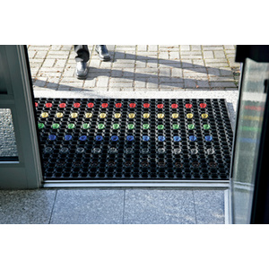 miltex Tapis caillebotis en caoutchouc Scriper, noir