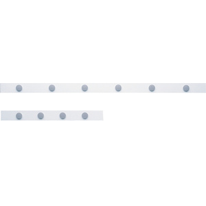 magnetoplan kit de barrettes magnétiques, 500 x 50 mm, blanc