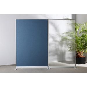 magnetoplan Cloison de séparation, en textile, bleu, cadre