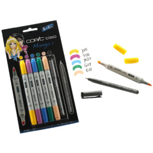 COPIC Kit de marqueurs Hobbymarker ciao 5+1, Manga 1