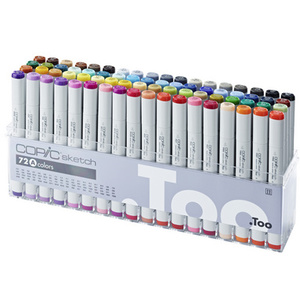 COPIC Marqueur pointe pinceau sketch, Set A de 72