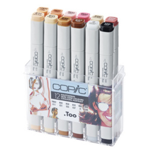 COPIC Marqueur ciao, set de 12 couleurs chair