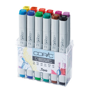 COPIC Marqueur classic, kit de 12 couleurs lumineuses