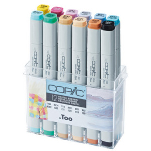 COPIC Marqueur classic, kit de 12 couleurs pastel