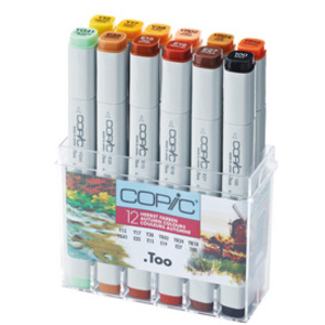 COPIC Marqueur classic, set de 12 couleurs automne