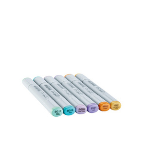 COPIC Marqueur sketch, kit de 6 'Pale Pastels'