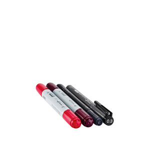 COPIC Marqueur ciao, kit de 4 'Doodle Pack Red'